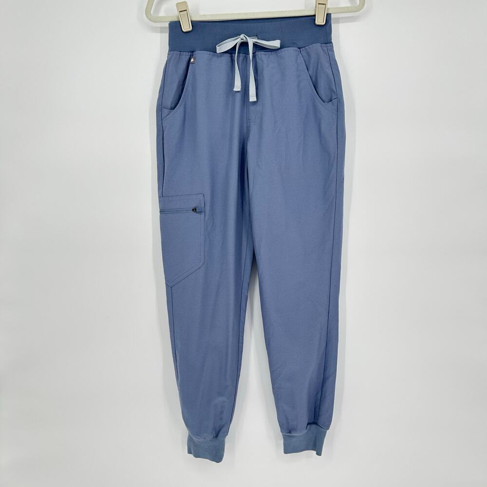 FIGS Jogger Scrub Pants XS Women’s Blue Technical Collection W22SW2012P EUC - Picture 2 of 4